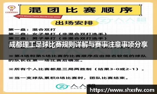 成都理工足球比赛规则详解与赛事注意事项分享